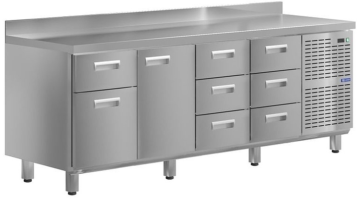 Стол холодильный KAYMAN КСХ-4133/60 (1 дверь, 8 ящиков)