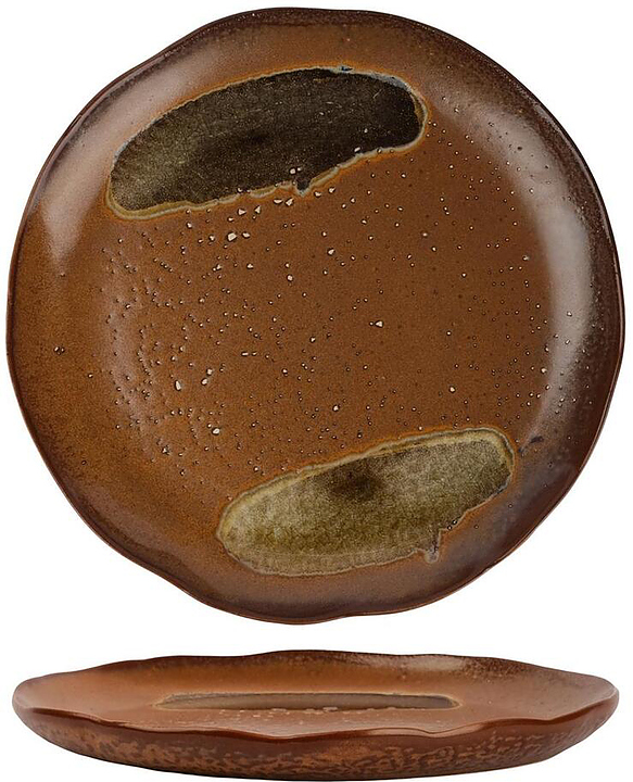 Тарелка P.L. Proff Cuisine Dark Brown Frutti di Mare 81241223 22,5 см