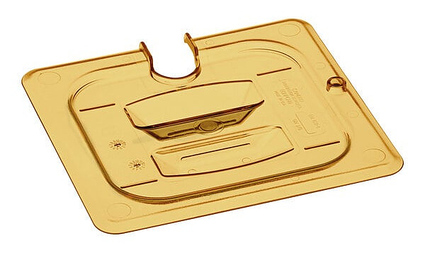 Крышка для гастроемкости Cambro 60HPCHN-150 GN1/6 H-PAN 176х162х10 мм поликарбонат, янтарный