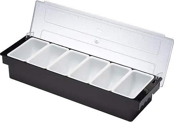 Контейнер для фруктов и приправ с крышкой ProHotel JD-B6B (6 отделений, с крышкой)