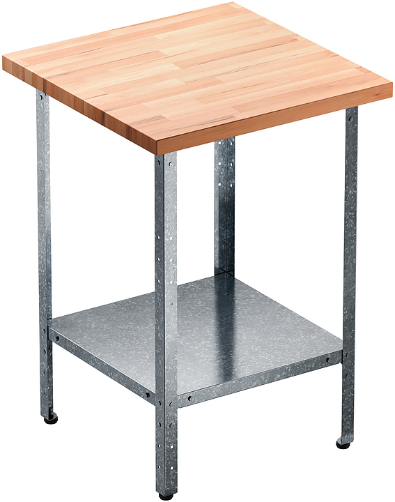 Стол кондитерский Мебель Фронт Бизнес СКБП 900x900x860 мм, полка сплошная, бук