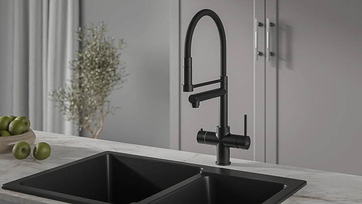 Система мгновенного кипячения воды 4 в 1 ArtisanTech Aquahot Rome BM, черный матовый