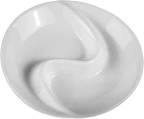 Блюдце для соуса Chan Wave Classic ivory LQ-Q695 50 мл двойное