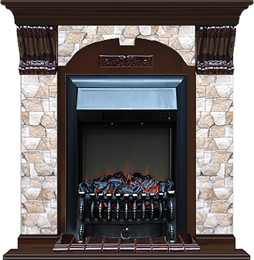 Камин Glenrich Арочный Fobos BL Арбат дуб 46