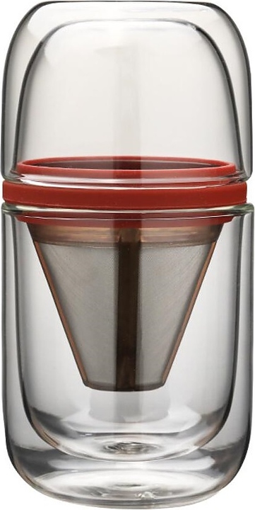 Набор для пуровера P.L. Barbossa S0585 2 емкости 200 мл (стекло) с воронкой на 1-4 порции (нерж. сталь) и чехлом