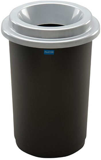 Контейнер для мусора PLAFOR Eco Bin 50 л черный, серебряный