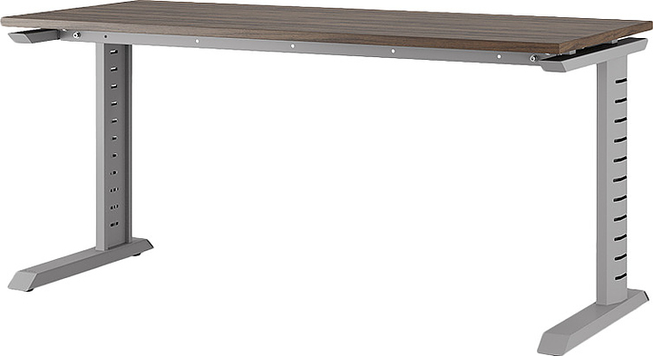 Стол офисный КОБОР L2-120/60 aluminum/charlston