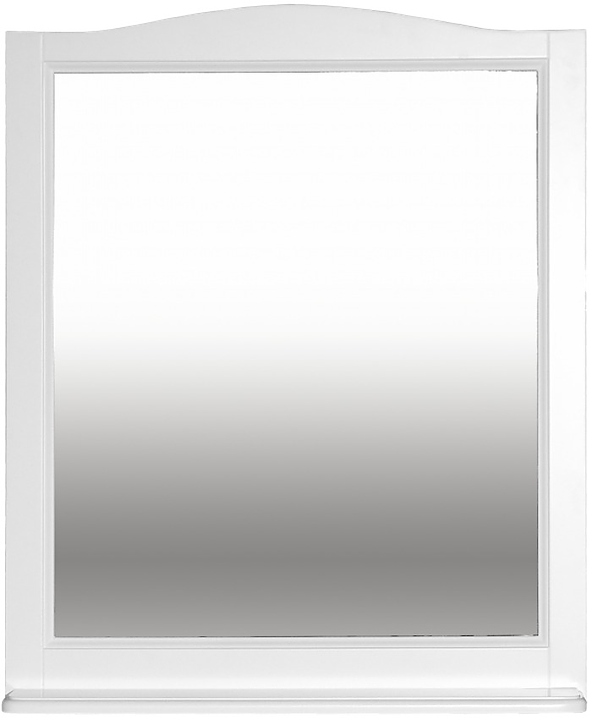 Зеркало Misty Лувр-85 85х100 см с полочкой, белое
