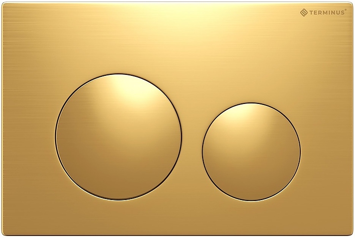Кнопка смыва Terminus 62K24х16G золото