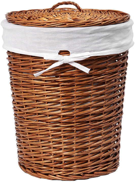 Корзина для белья плетёная с крышкой Wasserkraft Leine WB-350-L