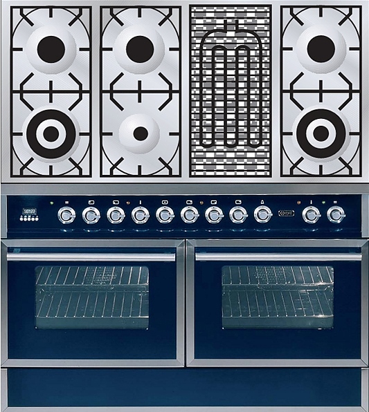Газовая плита с духовым шкафом ILVE QDC-120BW-MP