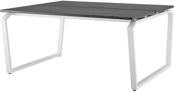 Стол офисный КОБОР TB/2-120/140 white/glazed