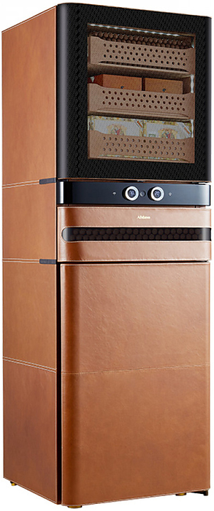 Шкаф для сигар Afidano L8 коньячная кожа