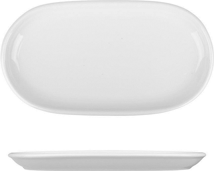 Блюдо сервировочное P.L. Proff Cuisine F1379-11 27,5х15 см h=2,3 см (фарфор) овальное белое