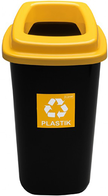 Контейнер для мусора PLAFOR Sort Bin 45 л черный, желтый