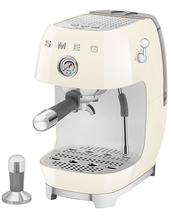 Эспрессо кофемашина SMEG ECF03CREU 1.65 кВт кремовый, глянцевый