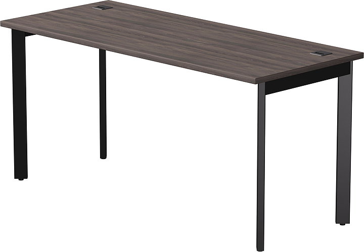 Стол офисный Everprof EVO 1580х670х755 мм (ЛДСП / металл) опоры 45гр, дуб пасадена / черный