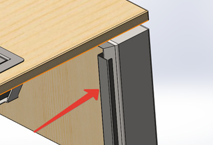 Кабель-канал накладной вертикальный КОБОР AК5 aluminum