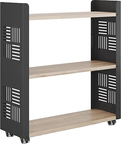 Стеллаж мобильный КОБОР SM3-90/30 black/natural