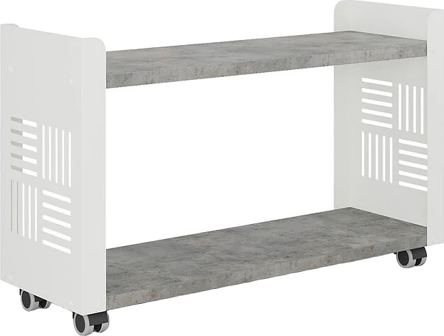 Стеллаж мобильный КОБОР SМ2-90/30 white/chicago