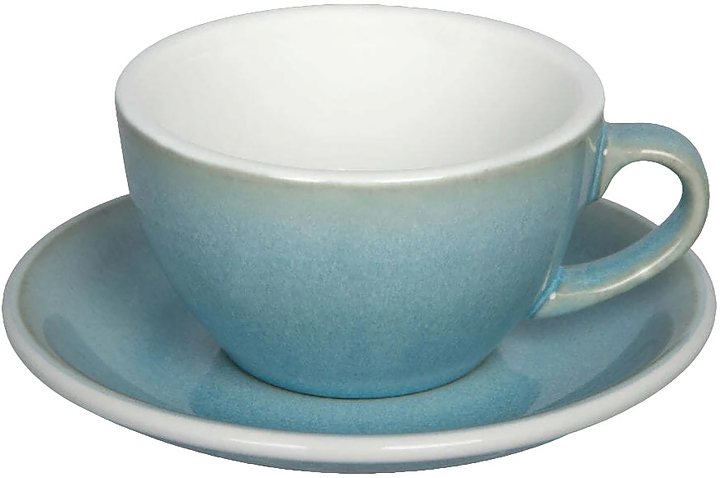 Кофейная пара Loveramics Egg Cappuccino C088-125BIB/C088-153BIB 200 мл, голубой лёд (ice blue)