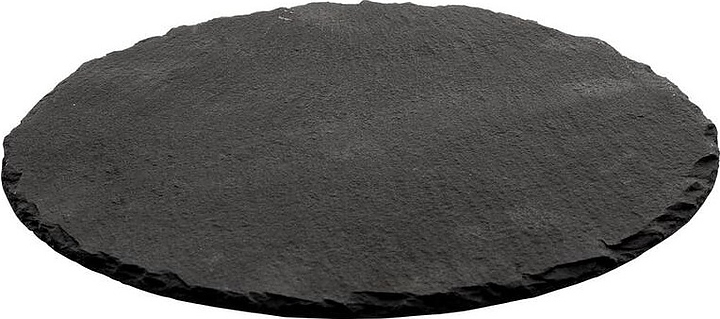 Блюдо сервировочное P.L. Proff Cuisine MSL25 25х0,5 см (сланец) круглое черное