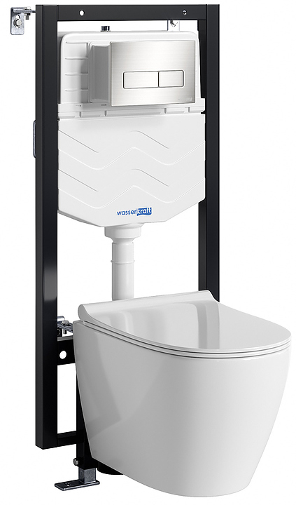 Система инсталляции с унитазом Wasserkraft Vils 56TLT.010.ME.BN03.H002 никель
