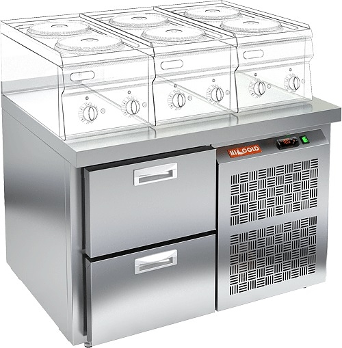 Стол морозильный HICOLD GN 2 BR2 BT LT