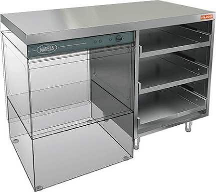 Стол под посудомоечную машину HICOLD НБМКБКП-12/7Л c левым крылом