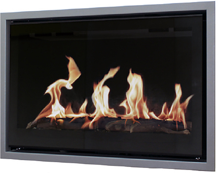 Камин газовый Karma STYLE Medium line 30 серый металлик