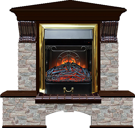 Камин Glenrich Бостон К Majestic BR ГЦ дуб 46 угловой