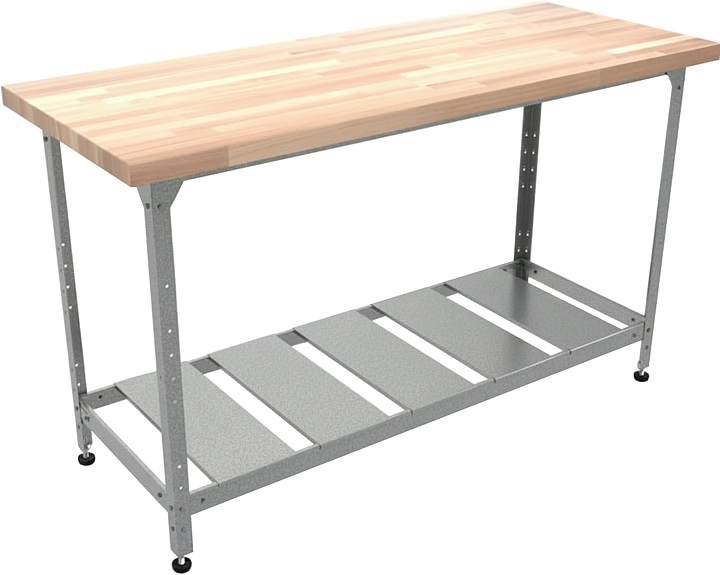 Стол кондитерский Мебель Фронт Бизнес СКБР 1600x900x860 мм, полка-решетка, береза