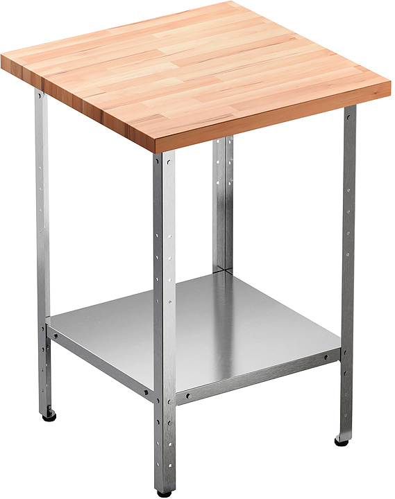 Стол кондитерский Мебель Фронт Профи СКПП 900x900x860 мм, полка сплошная, бук