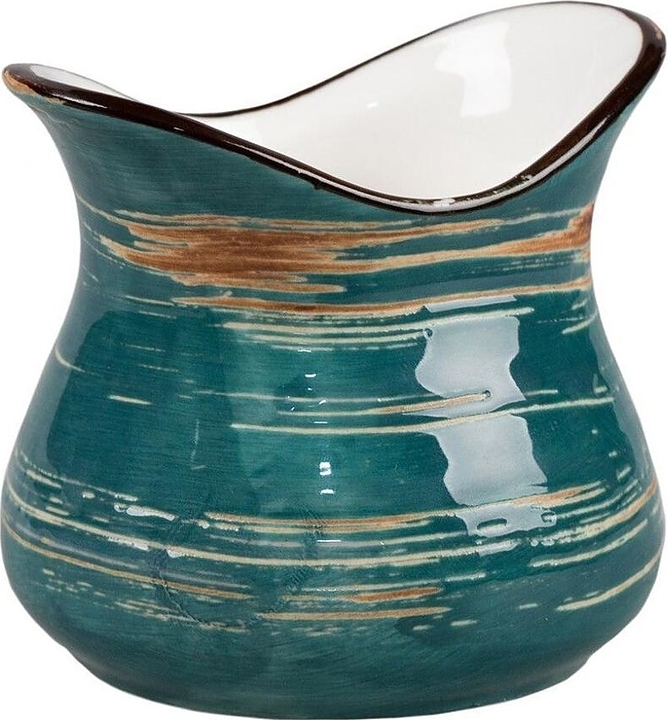 Соусник P.L. Proff Cuisine Texture Dark Green 70407 кор=72/12 100 мл 7,4х4,8 см h=6,5 см (фарфор)
