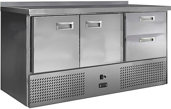 Стол холодильный Finist СХСн-700-2/2 (нижний холодильный агрегат, с бортом)