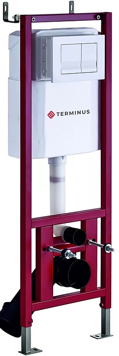 Система инсталляции для унитаза Terminus 31i40х112R 4 в 1, клавиша хром, крепеж, шумоизоляция