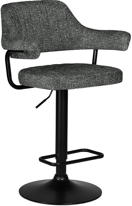 Стул барный DOBRIN CHARLY BLACK LEO11 (серый, черный)