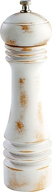 Мельница для перца APS 40537, 60х230 мм, дерево / нержавеющая сталь / металлический измельчитель, белая