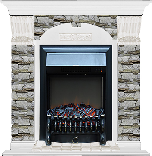 Камин Glenrich Арочный Fobos BL Алтай белый