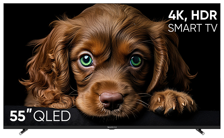 Телевизор Topdevice 55" QLED CQ08 4K UHD, Smart TV WildRed (TDTV55CQ08U_BK) черный