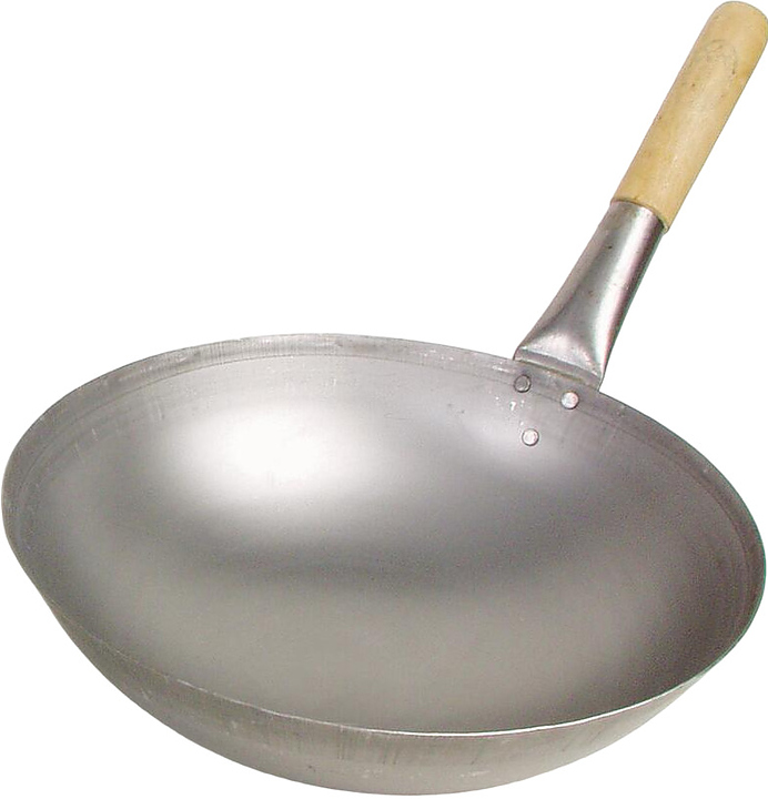 Сковорода WOK P.L. Proff Cuisine 81259215 300 мм (с деревянной ручкой, углеродистая сталь)