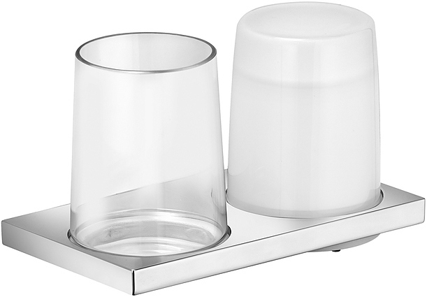 Держатель двойной со стаканом и дозатором жидкого мыла Keuco Edition 11 11153019000 хром