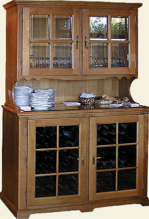 Винный шкаф OAK W129C в комплекте с буфетом