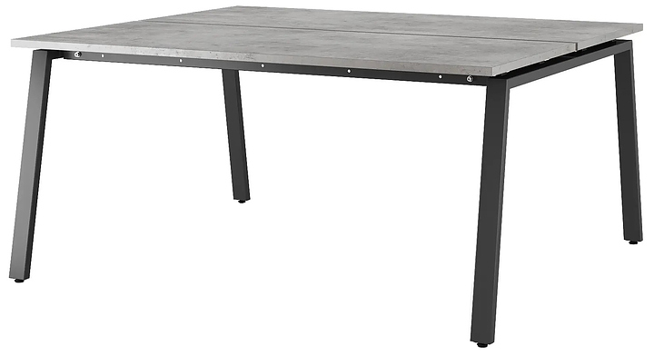 Стол офисный КОБОР A/2-160/120 black/chicago