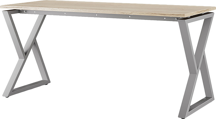 Стол офисный КОБОР W-180/60 aluminum/natural