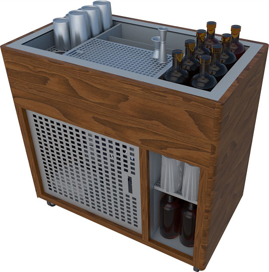 Кейтеринг станция BARMADE 906090 (900х520х900 мм), металл