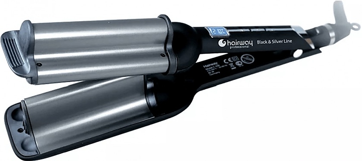 Плойка-волна Hairway Black&Silver Line 16-20-16 мм 80W С036