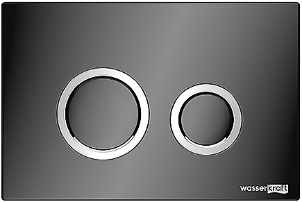 Кнопка смыва Wasserkraft PB01 черный глянец