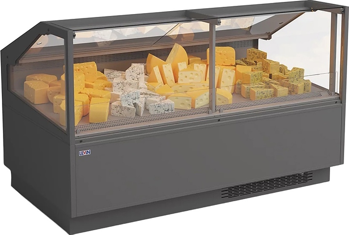 Витрина холодильная среднетемпературная Levin DELLA 160 М 1562х1110х1180 мм (выносной агрегат) без боковин