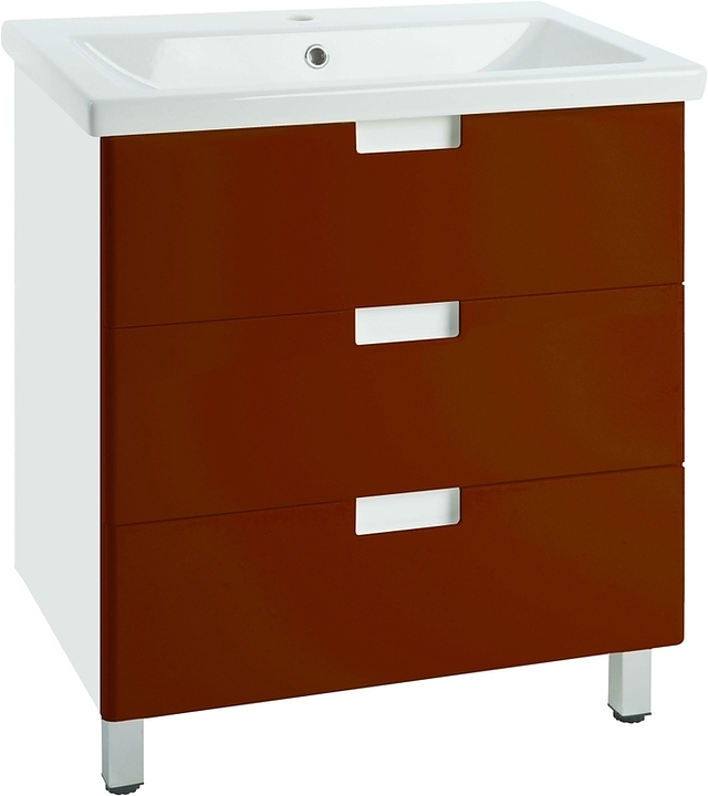 Тумба под раковину Bellezza Пегас 80 с 3 ящиками, красная